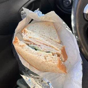 Turkey cucumber dill sandwich