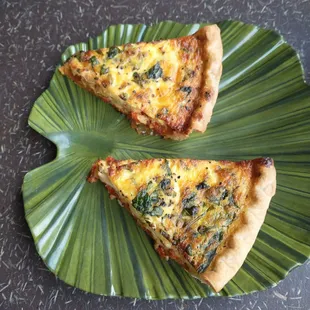 Quiche with vegan sausage