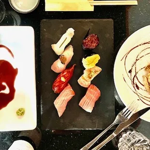 sashimi, sushi and sashimi, food, sushi