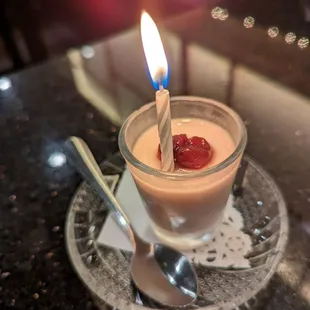Red bean panna cotta