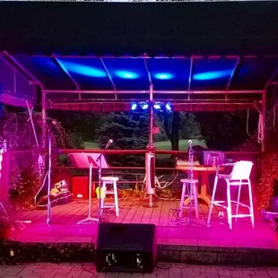 The Hill Center Stage at night.