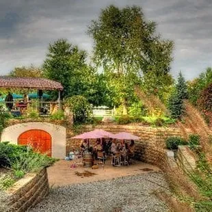 Our unique wine cave and entertainment complex overhead.