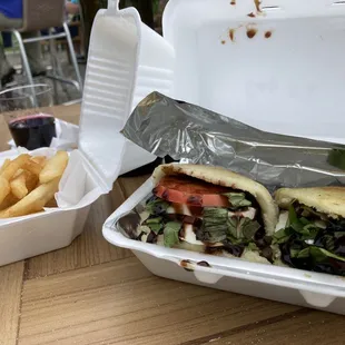 a sandwich and french fries