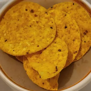 The chips for the soup