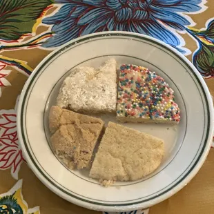 Complimentary cookie samples