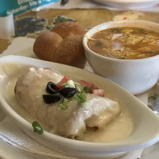 Thursday Special Sour Cream Enchiladas