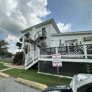 Side of building where the bakery is located.