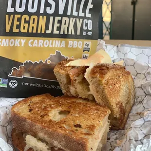 The Reuben special and vegan jerky
