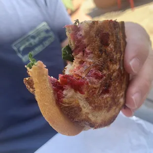 Turkey Havarti sandwich. Hubby loved it!