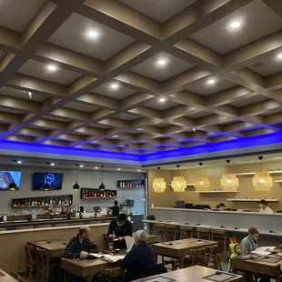 interior, sushi and sashimi