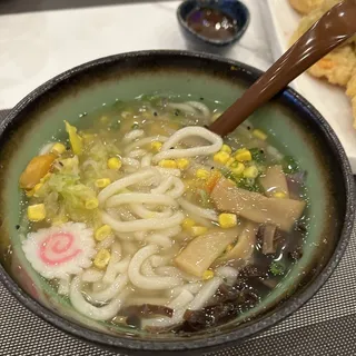 Tempura Shrimp and Vegetables Soup Udon