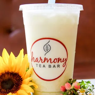 Honey Green Milk Tea.
