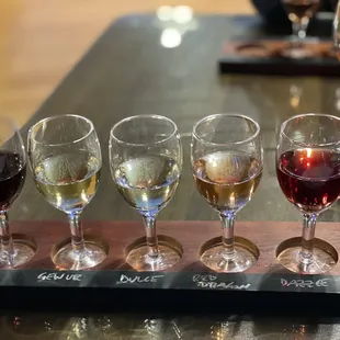 Wife's wine flight
