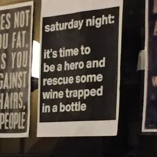 Cute sayings on the wall