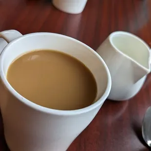 a cup of coffee on a table