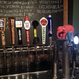 Extensive &amp; unique craft beer selection. Over 50 bottled selections, 10 taps.