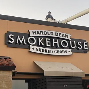 the sign