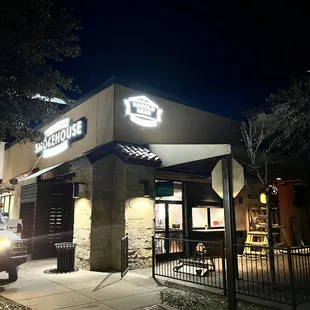 Our restaurant lit up
