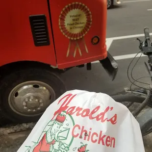 a bag of chicken