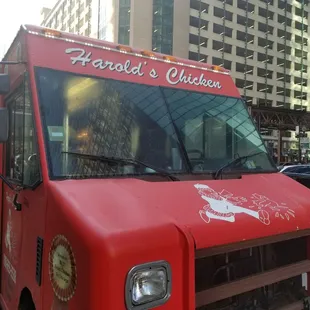 a red food truck