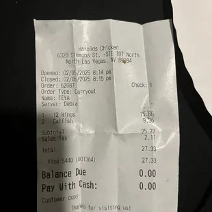 A high priced order for no reason