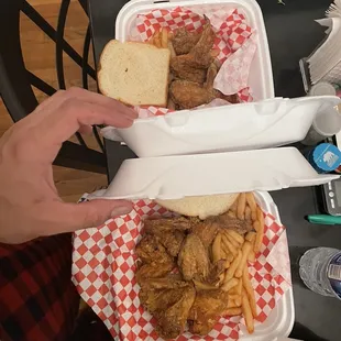 Order wings with extra mild sauce, and they put none on the wings and they only gave me two little plastic cups of sauce for two dinners.