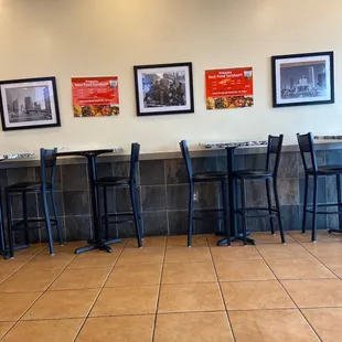 Inside the restaurant