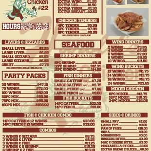 PRICES AND HOURS MAY VARY