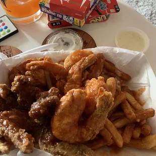 Shrimp &amp; 3 Wing Combo