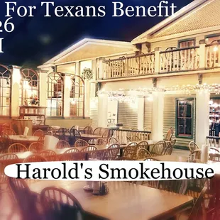 tables and chairs outside