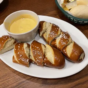 Awesome pretzel  with beer cheese sauce
