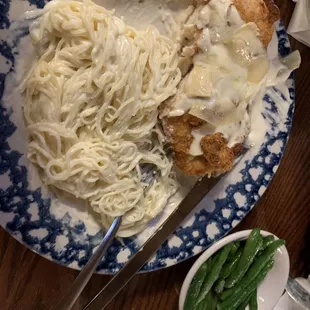 Lemon Parmesan Chicken with Angel Hair Pasta-divine!
