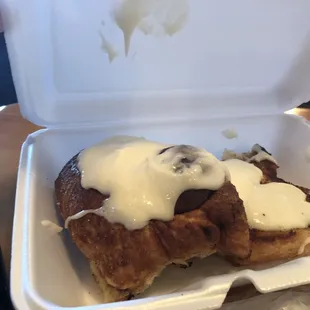 Homemade cinnamon roll!