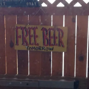 LoL at this sign on the patio.