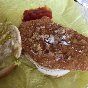 Tasty pork sandwich
