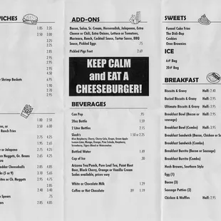 TAKE OUT MENU AUG. 2019