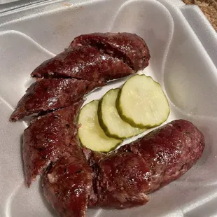 Garlic and black pepper sausage