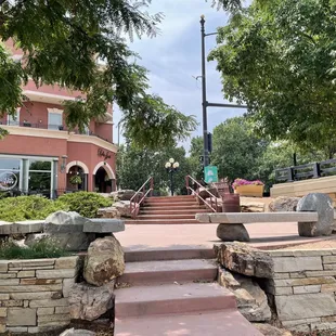 Steps to access the riverwalk.