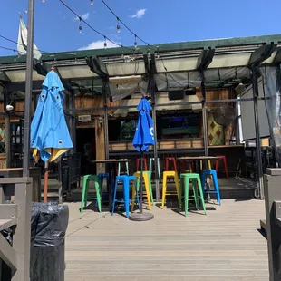 Outdoor bar area