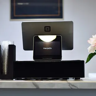 the front desk of a business