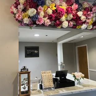 the front desk of a dental office