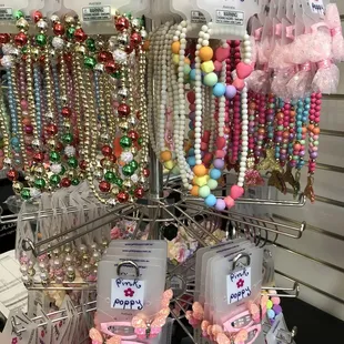 a variety of necklaces
