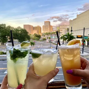 Mojito, margarita and mai tai