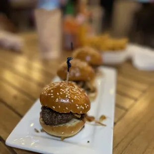 Filet Mignon sliders (3) Medium rare