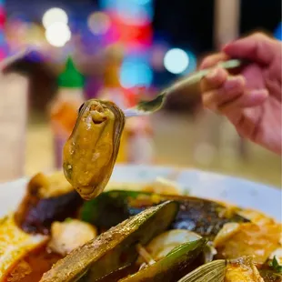 Oh probably the biggest mussel I've ever had! So good!