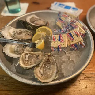 Local raw oysters