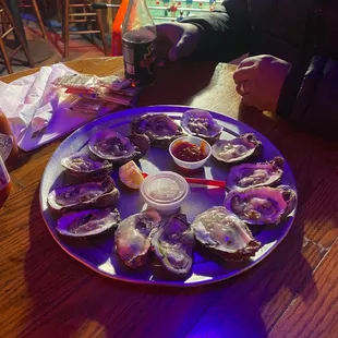 Oyster with Clive crabs