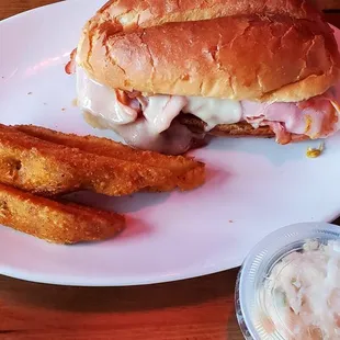 THREE fries with the ham sandwich