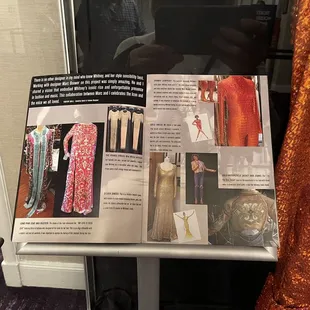 Whitney Houston's dresses on display at the Showroom for her hologram show.