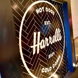 The inside sign at Herrell's Hot Dogs and Cold Cones.